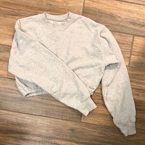 TNA Heather Gray Cropped Sweatshirt